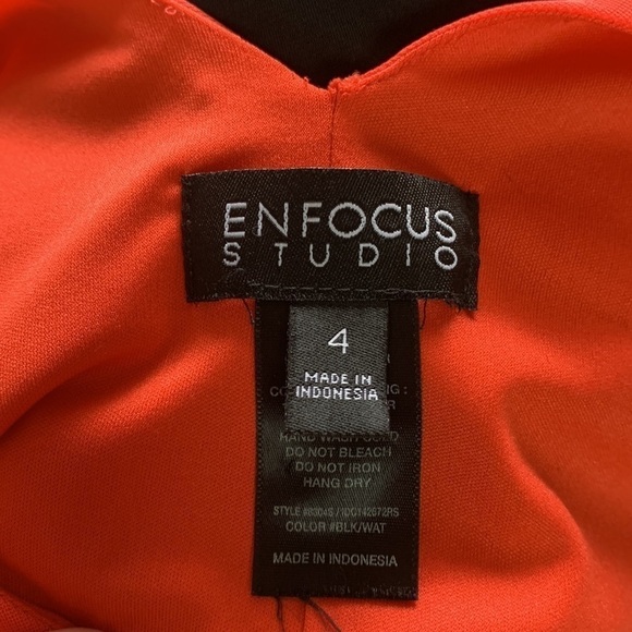 EnFocus Studio Orange/Black Body-con Bandage Mini Dress Size 4 - Picture 7 of 10